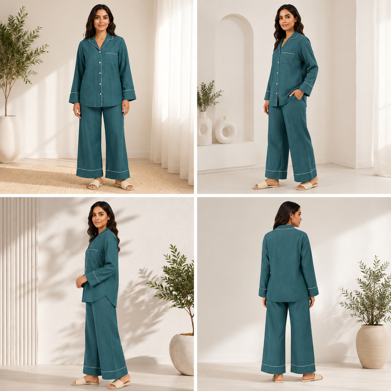 Teal Dot Pajama Set