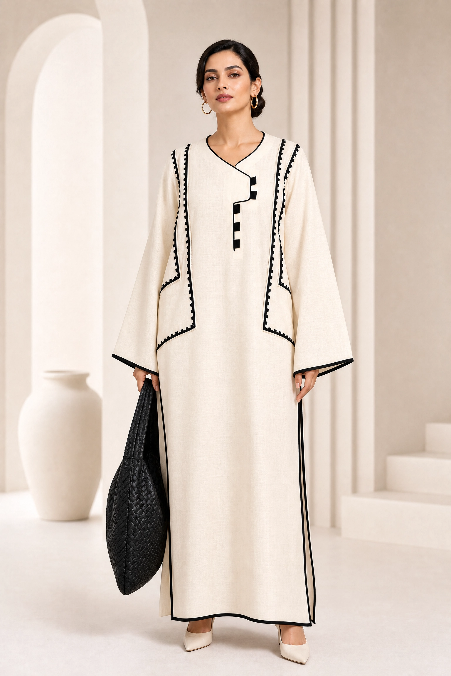 Dust White Solid Lawn 2-Piece Suit