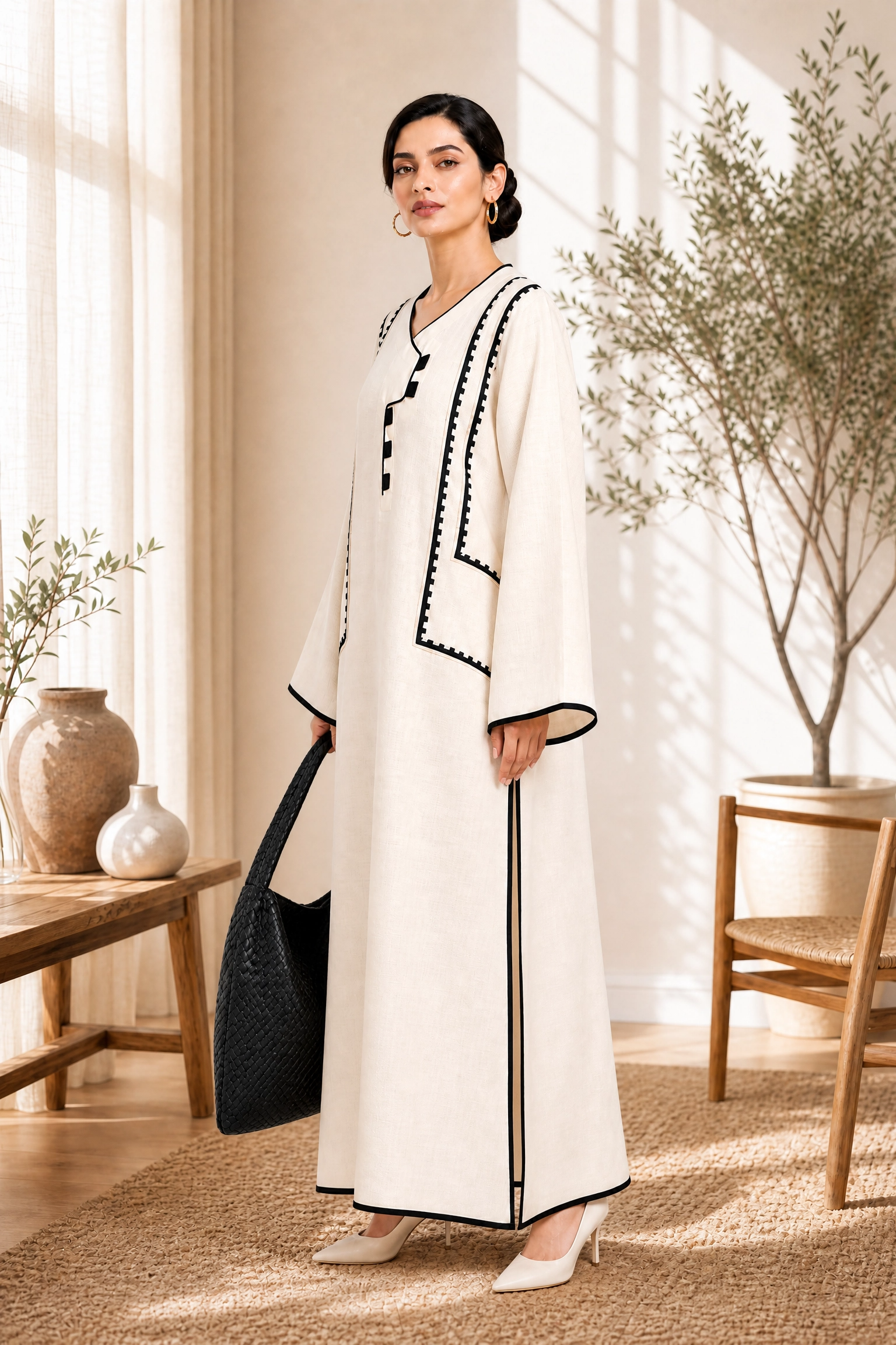 Dust White Solid Lawn 2-Piece Suit