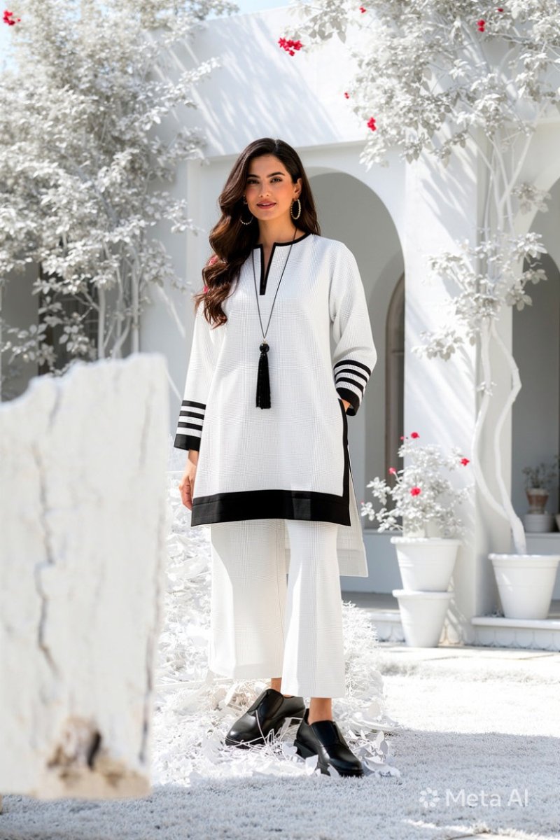 Off White Lawn 2-Piece Suit - Daiselle