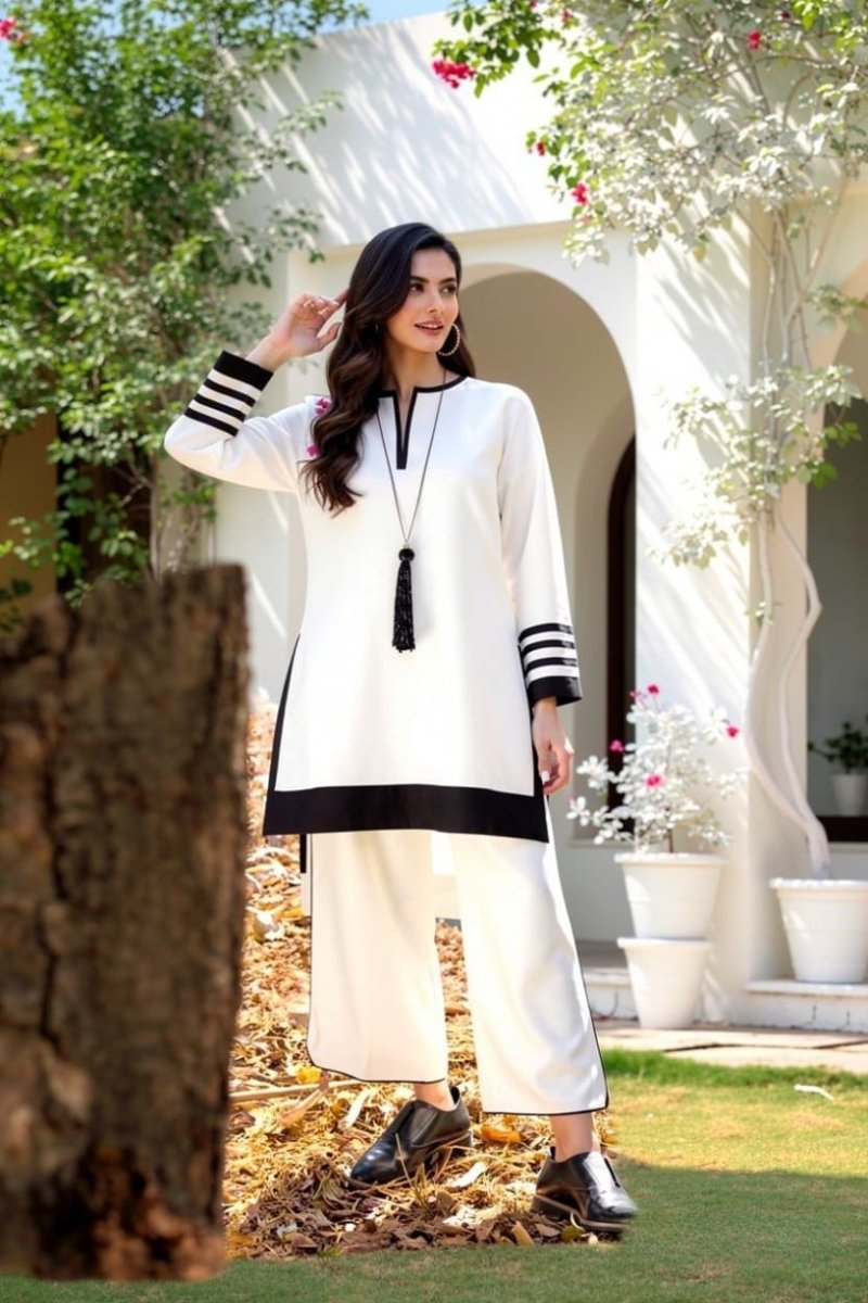 Off White Lawn 2-Piece Suit by Daiselle - Daiselle