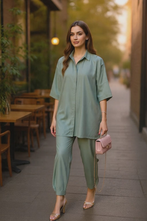 Slate Blue Relaxed Co-ord Set
