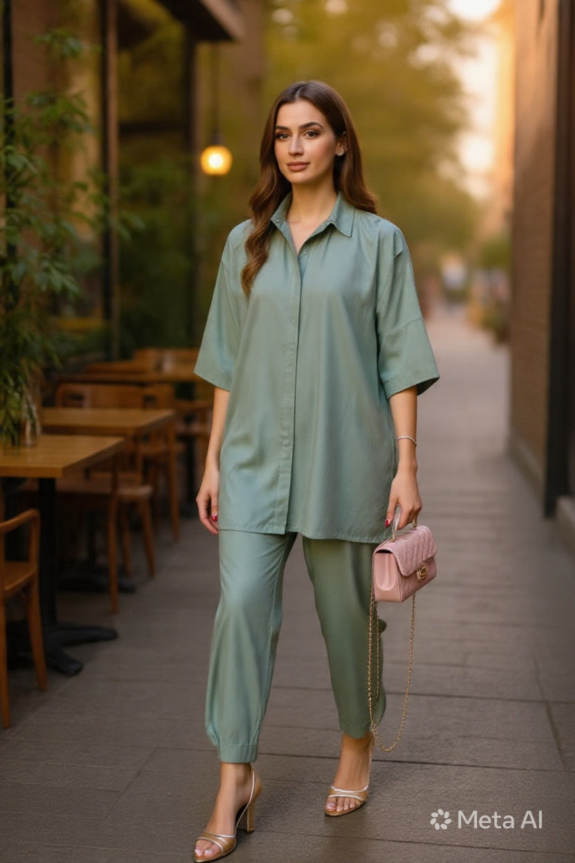 Slate Blue Relaxed Co-ord Set