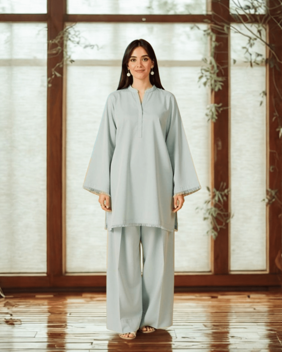 Sky Blue Co-ord set 2-Piece Suit - Daiselle