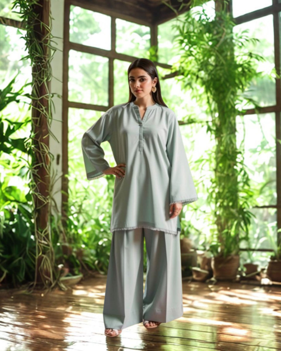 Sky Blue Co-ord set 2-Piece Suit - Daiselle
