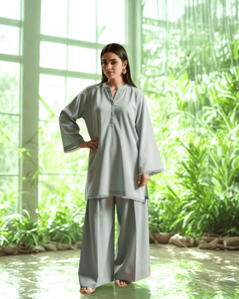 Sky Blue Co-ord set 2-Piece Suit - Daiselle