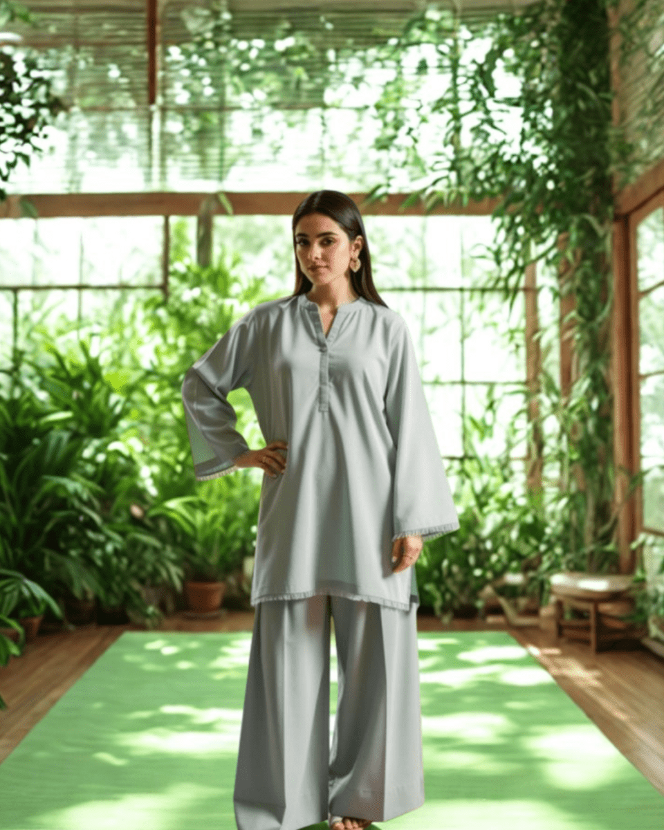 Sky Blue Co-ord set 2-Piece Suit - Daiselle