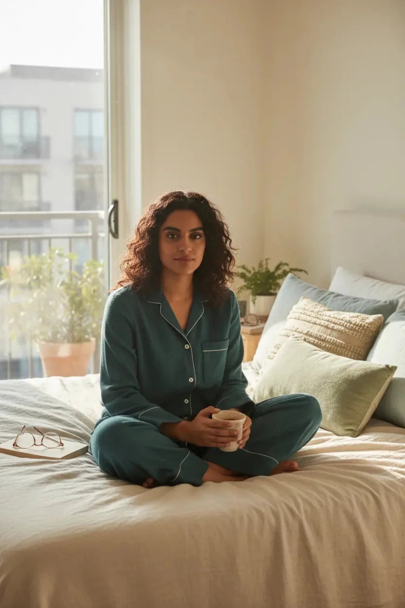 Teal Dot Pajama Set by Daiselle fresh morning - Daiselle