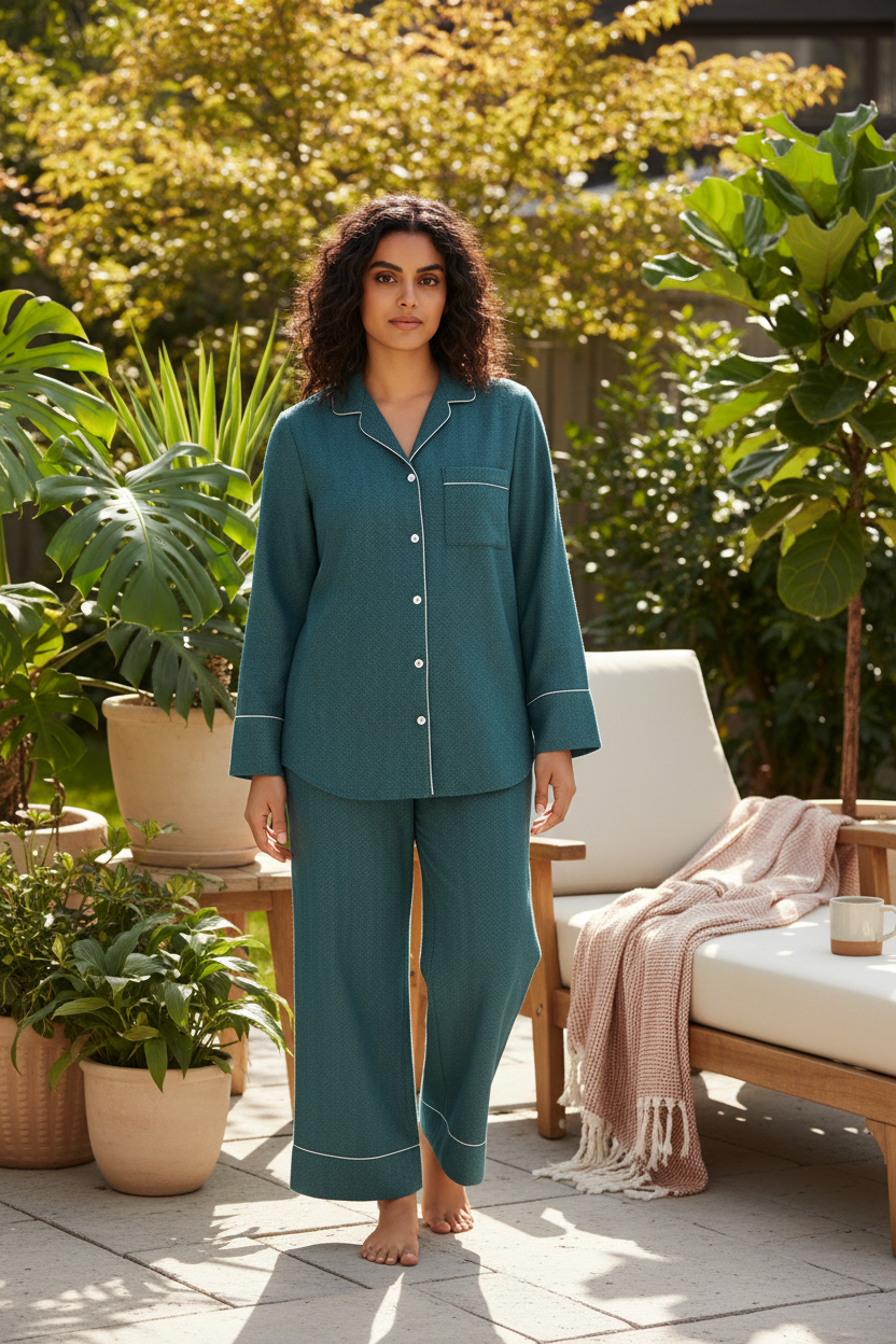 Teal Dot Pajama Set